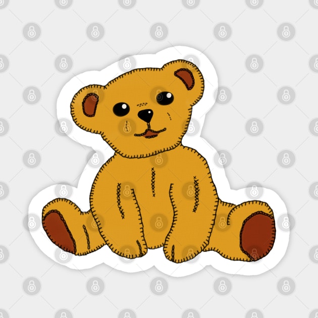 Sitzender Teddy Sticker by Blumchen